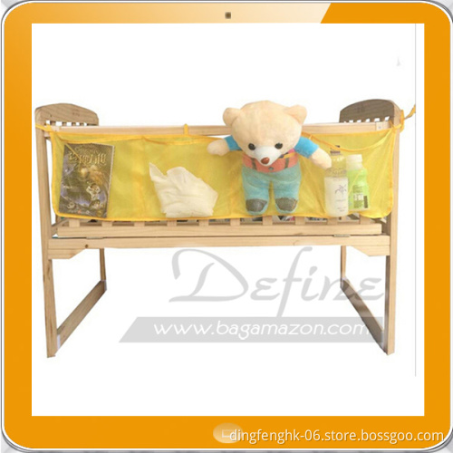 Folding Baby Crib Mesh Toy Diaper Storage Bag